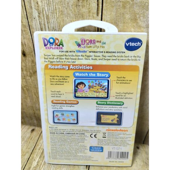 VTech V.Reader Cartridges Tangled & Dora Explorer Animated E-Books Lot Of 2 - Picture 7 of 8